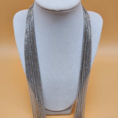 Gabrielle Bruni 925 Italien Sterlingsilber mehrsträngige Halskette 102g, 3,6oz, 32 Zoll - Bild 2 von 12