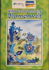 Window Color Profi line, Blumenwelt, Bastelbuch mit Vorlagen, neu