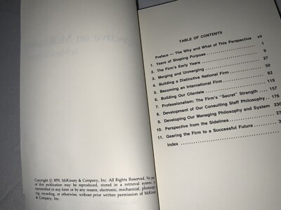 RARE VINTAGE - Perspective on Mckinsey by Marvin Bower | eBay