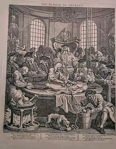 William Hogarth "The Reward of Cruelty"Antique Engraving - Picture 2 of 5