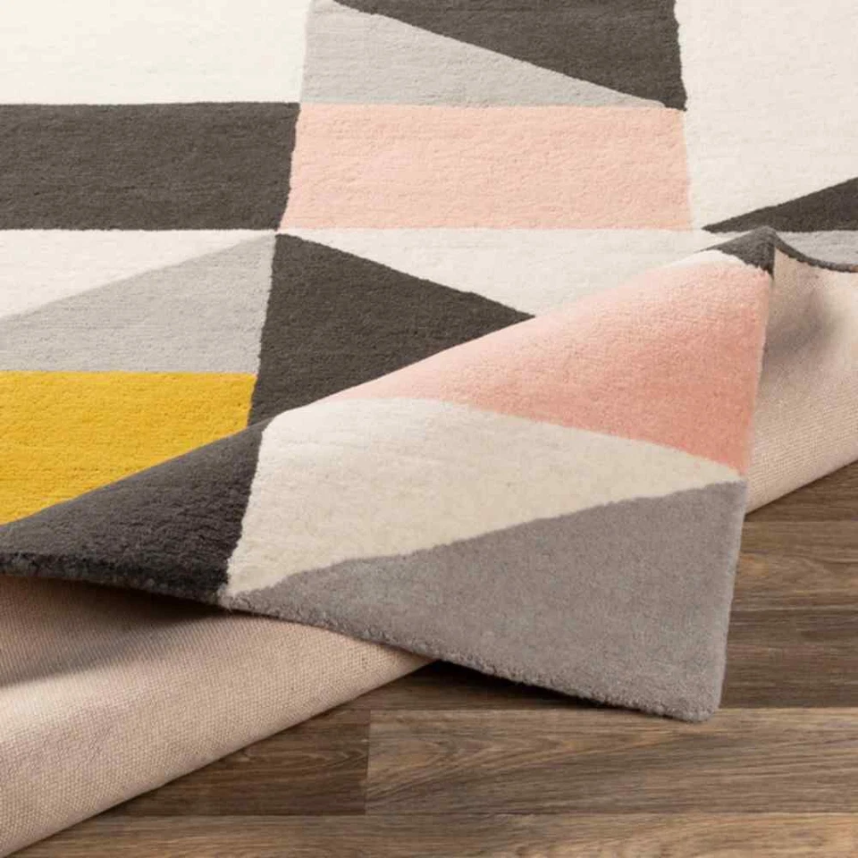 Modern Scion Bauhaus Art Geometrisch Handgetuftet 100% Wolle Weich Area Teppich - Bild 3 von 4