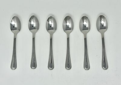 Oneida Hollis Set of 6 Teaspoons 6 3/8'' Quality Stainless