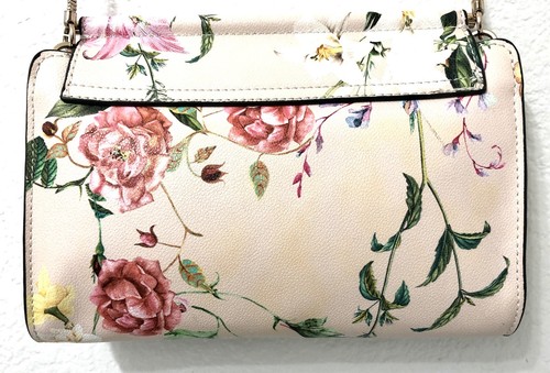 FIORELLI Chain Strap Flap Crossbody Bag Floral Vegan Leather Purse Handbag - Picture 10 of 24