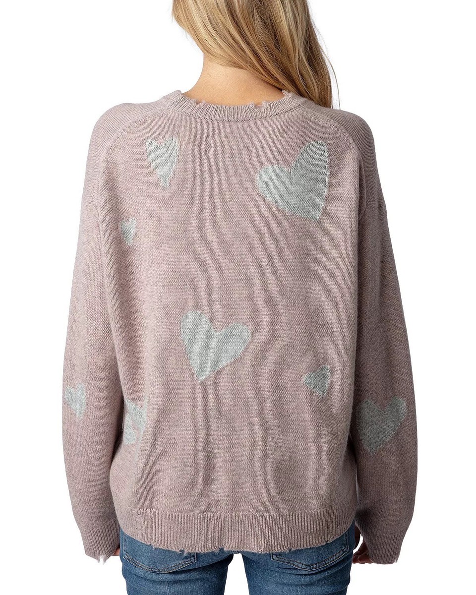 2024 Zadig & Voltaire Markus Ws Heart Cashmere Sweater Pullover