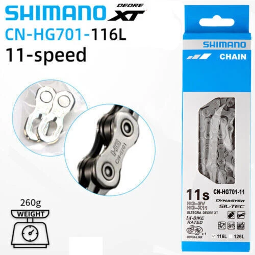 6/7/8/9/10/11 speed FOR Shimano chain HG54/95/701 Deore MTB Road Bike 116 Link - Picture 6 of 10