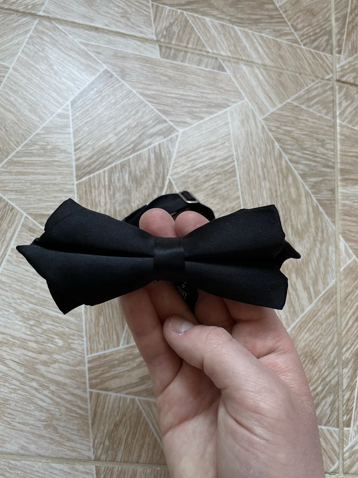 Pajarita X2 Vintage 100% Seda Diseñador Italia Pietro Filipi Rayas Gay y Negra Foto 4 de 4