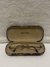 Giorgio Armani 283 1054 Eyeglasses Frames Brown Rectangular Wire Rim 50-19-135