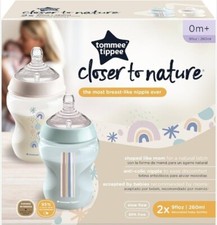 Tommee Tippee Closer to Nature Baby Bottles 2X 9oz, Anti-Colic