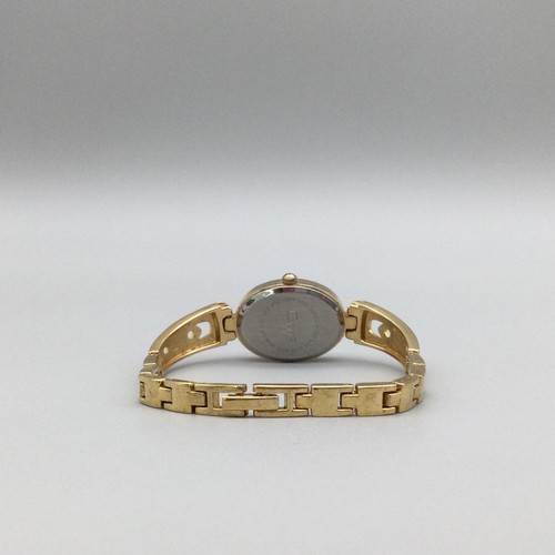 CW Watch Women 20mm Gold Silver Two Tone Oval Dial New Battery 6.5" - Picture 5 of 13