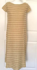 ZARA KNIT DRESS WITH CONTRAST DETAIL WITH WOOL~ GOLDEN ~ S (see measurements)
