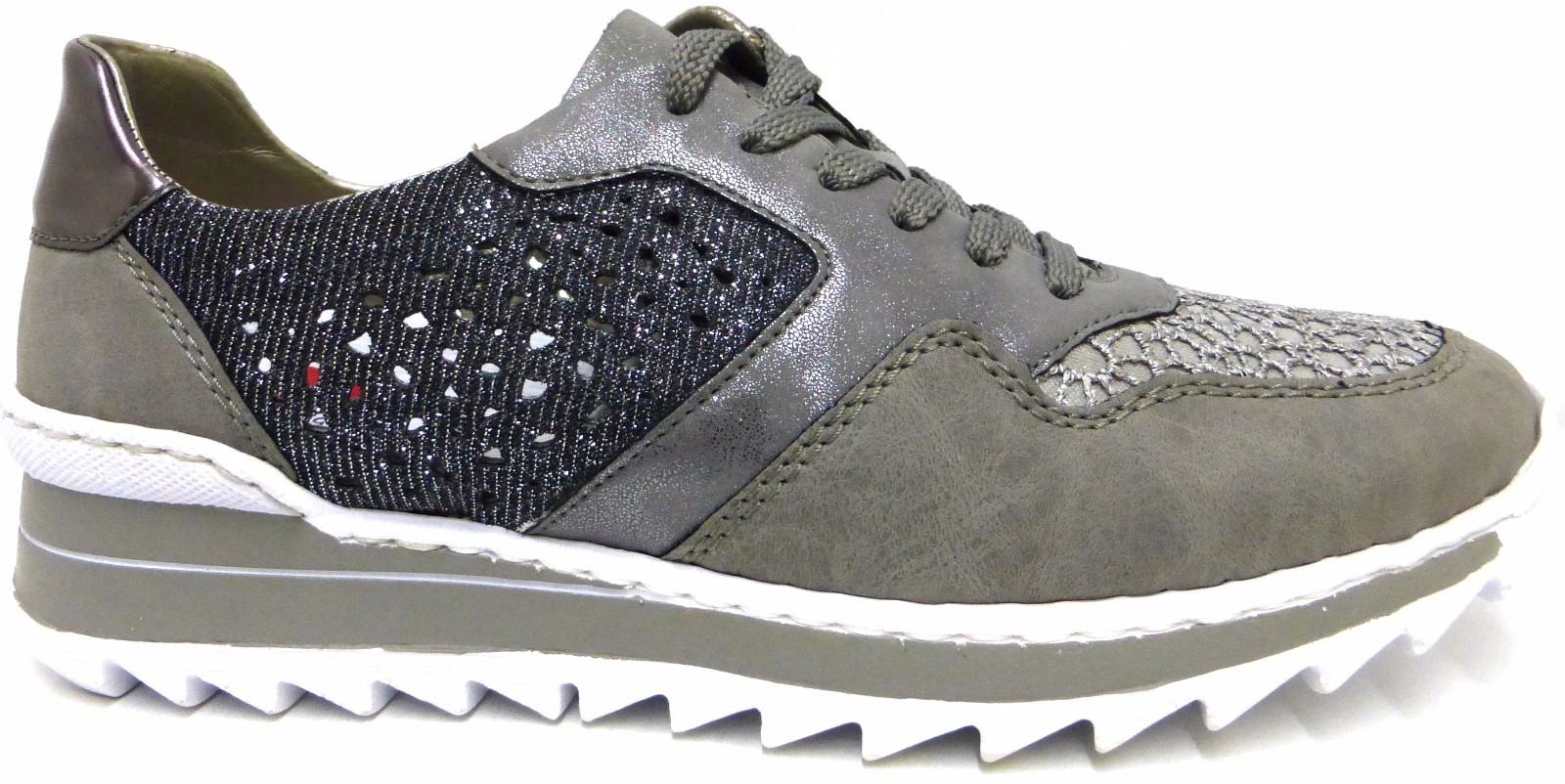 Rieker Scarpe Donna Scarpe Basse Grigio STATION WAGON NUOVO & ORIGINALE ART.: m6915-42 Rieker Scarpe Donna Scarpe Basse Grigio STATION STATION Grigio WAGON NUOVO & ORIGINALE ART.: m6915-42 cf6935