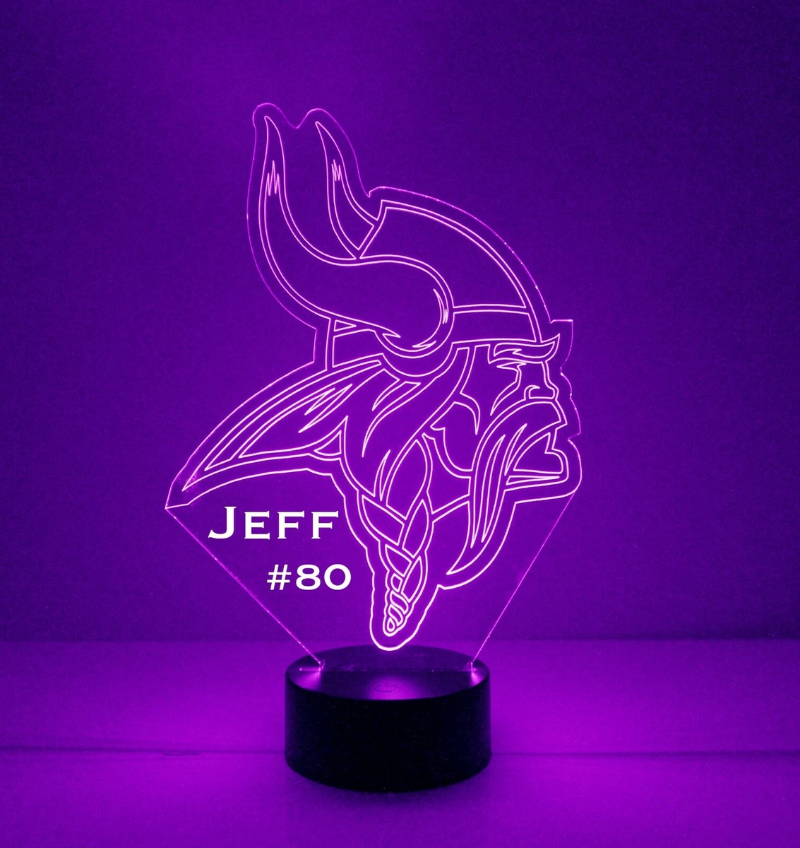 Minnesota Vikings Logo LED Night Light Lamp Personalized FREE Sports Lamp