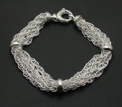 Oval Diamond-cut Link Bracelet Sterling Silver Oval Diamond-cut Link Bracelet Sterling Silver