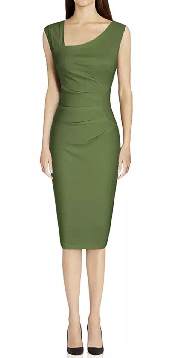 Muxxn women's retro 1950s style sleeveless slim business pencil clearance dress