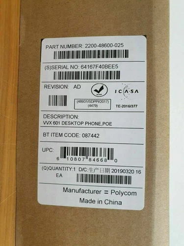 Polycom - 2200-48600-025 - VVX 601 - VoIP-Telefon UR