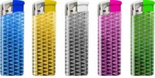SOFT GLITTER TRIANGLE  DESIGN ELECTRONIC  LIGHTERS DISPOSABLE  GAS LIGHTER  X 5