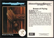 1991 TSR AD&D Gold Border RPG Fantasy Art Card Dungeons Dragons #202 Witch Broom