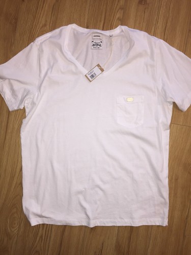mens diesel only the brave white t shirt size xl xl excellent