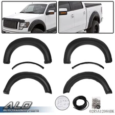 Fit For 2009-2014 Ford F150 Pocket Rivet Bolt-on Style Fender Flares Smooth