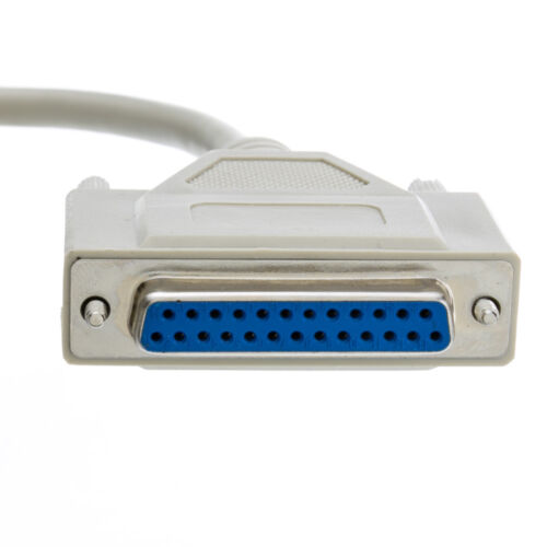 Cable de extensión paralelo serie DB25 de 3 pies macho a hembra con tornillos de pulgar - Imagen 3 de 3