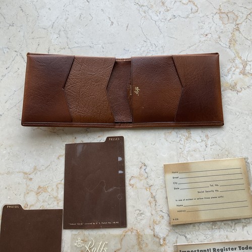 Portafoglio vintage Rolfs Steerhide pelle marrone metà secolo portafogli con extra - Foto 19 di 22