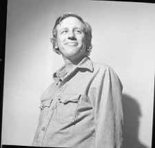 Vintage Negative B&W Med Format 1970's Yearbook Photo Male Man Teacher #134