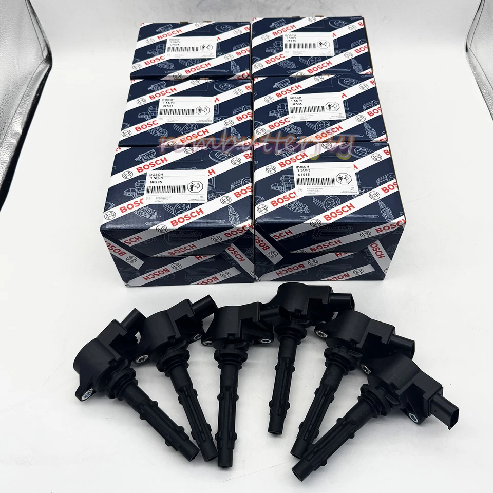 6 Pack UF535 Ignition Coils + Spark Plugs for Mercedes-Benz C250 GL450 ML350 - Изображение 2 из 4