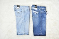 Rue 21 Women Distressed Denim Jean Shorts Size 0 Cropped Jean Patch Cut-Offs