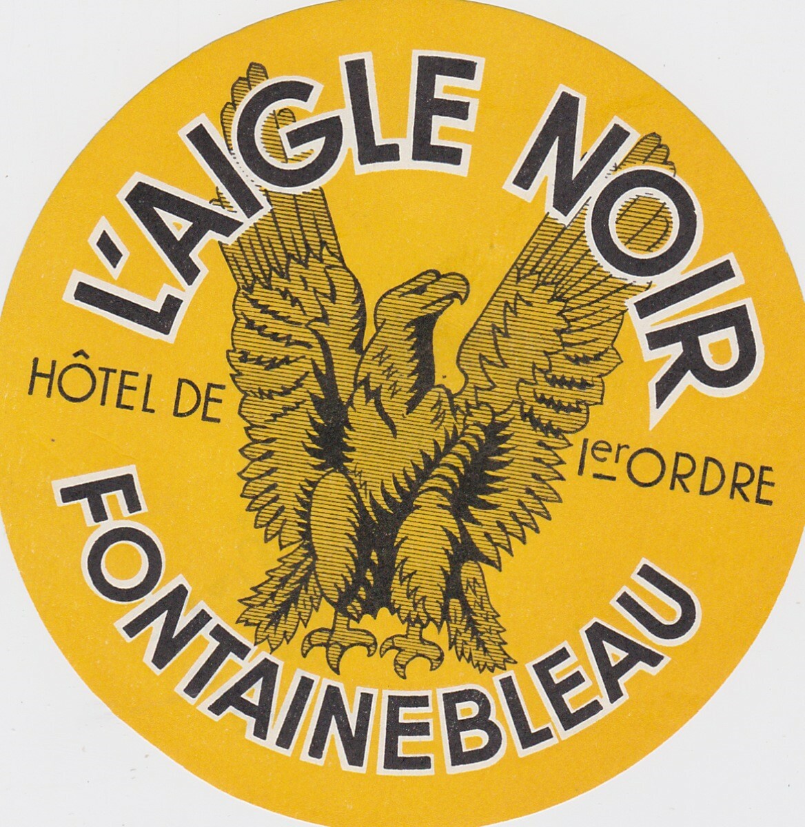 France Fontainebleau Hotel L'aigle Noir Vintage Luggage Label lbl1406 | eBay