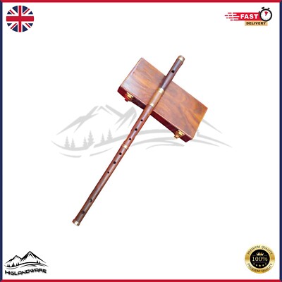 Professionelle irische D-Flöte Palisanderoberfläche natürliche Farbe + Holzhartschale HW