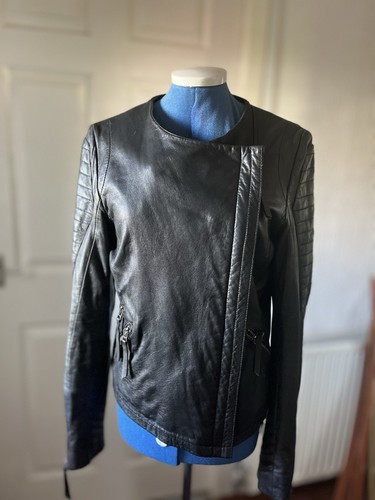 Label Lab Real Lamb Leather Biker Jacket - Picture 3 of 7