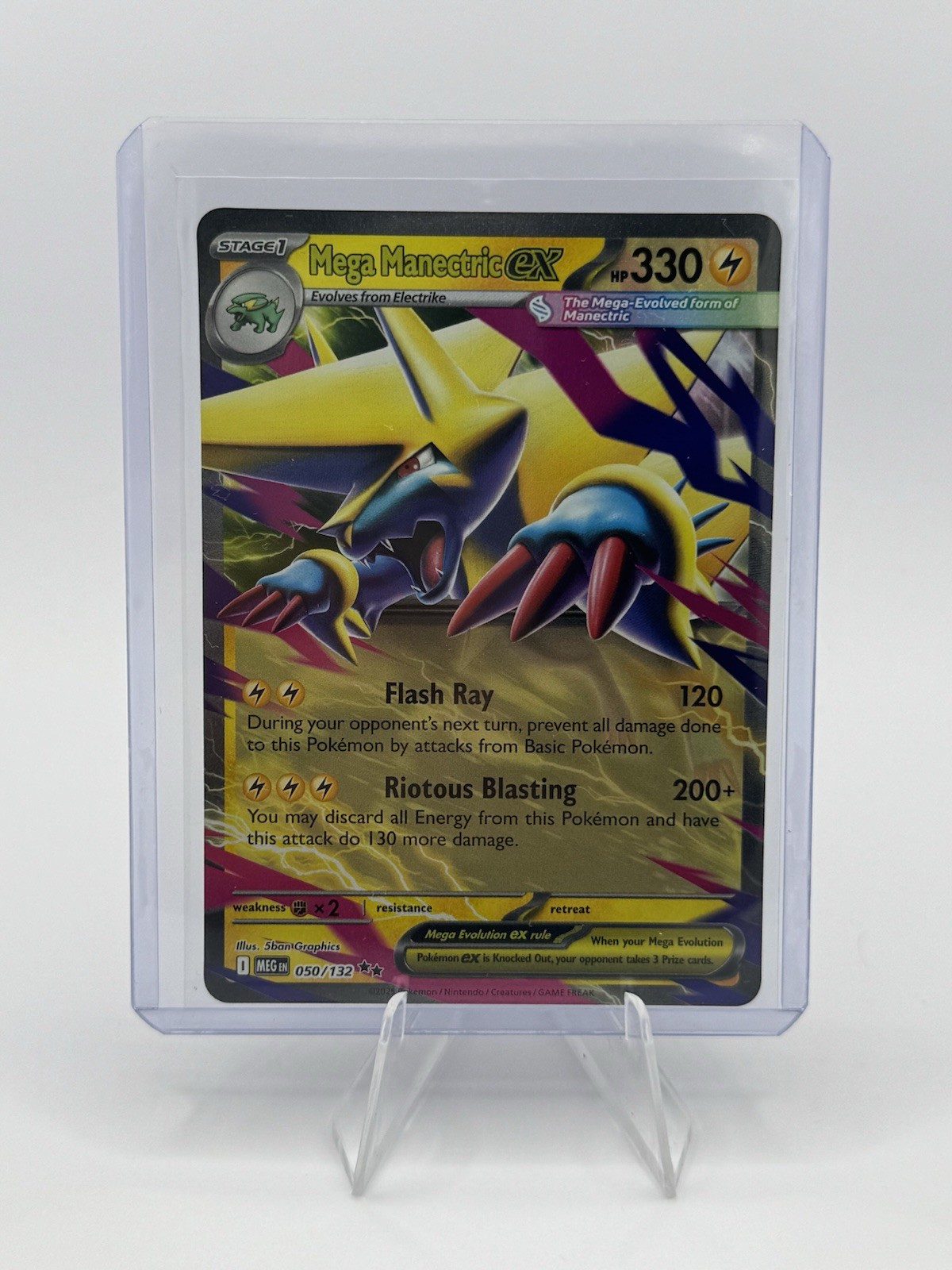 Mega Manectric ex 050/132 Mega Evolution Double Rare Pokemon Card