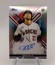 Drew Ellis 2022 Topps Finest Baseball Refractor Auto RC #FA-DE Diamondbacks