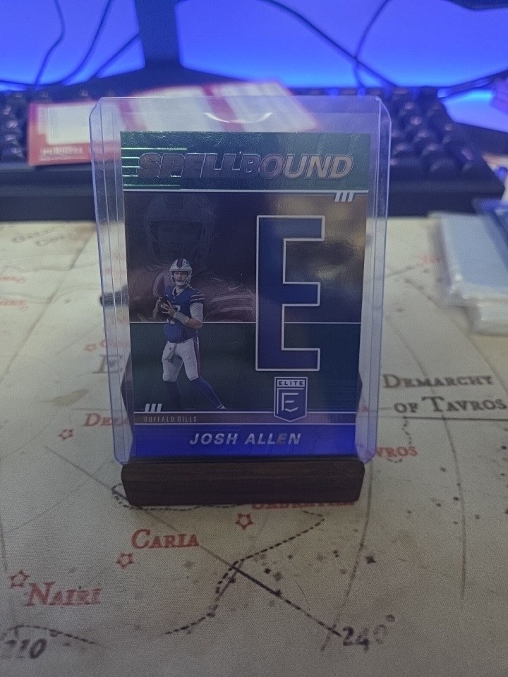2022 Panini Donruss Elite - Spellbound Josh Allen #SB-JA4 Green Letter E