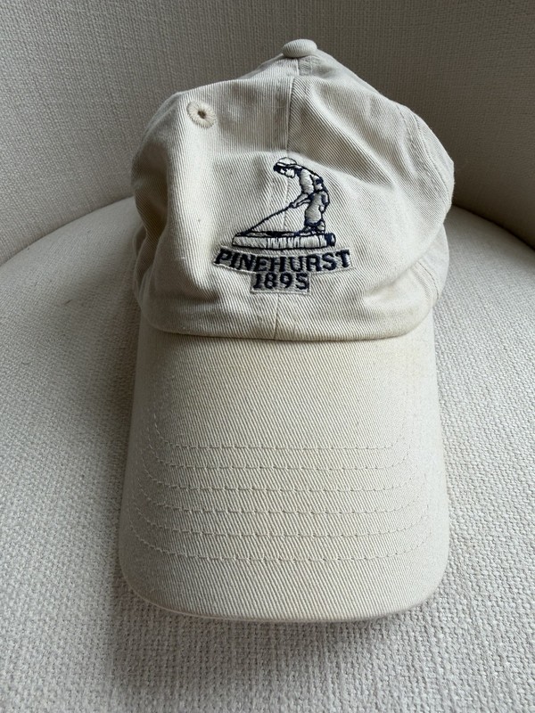 Pinehurst Golf 1895 Putterboy Hat Embroidered Mens Adjustable Khaki Tan NICE!