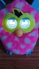 Juguete Hasbro Furby Boom rosa y blanco lunares orejas azules 2012 FUNCIONA (video)