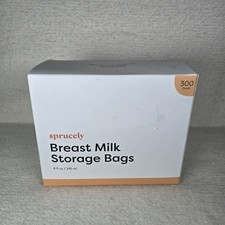 Sprucely Breast Milk Storage Bags 300 Count, 8 fl oz 240 ml NEW UNOPENED BOX
