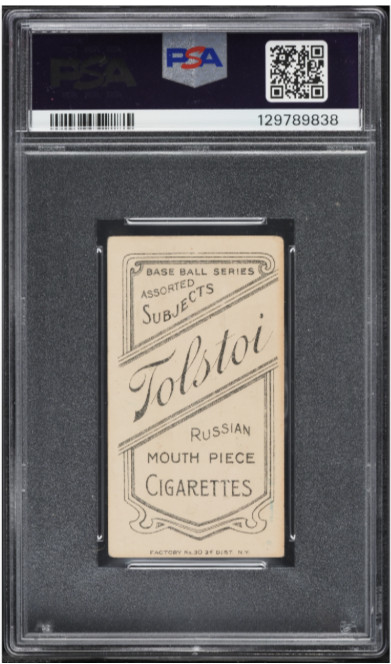 1909 T206 Bill Bradley TOLSTOI BACK With Bat VARIATION PSA 3 - VG  - RARE!!!! view 2