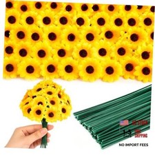Mini Sunflowers Artificial Flowers, 60 Packs  Fake Sunflower with Stem for