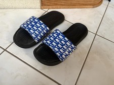 Men's Nike Victori One Slide Logo Print Blue White Black CN9678 401 Sandals Sz 9