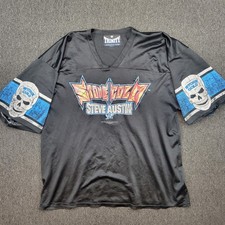 Vintage 2001 WWF STONE COLD STEVE AUSTIN Trinity Athletic Gear Jersey Shirt L/XL
