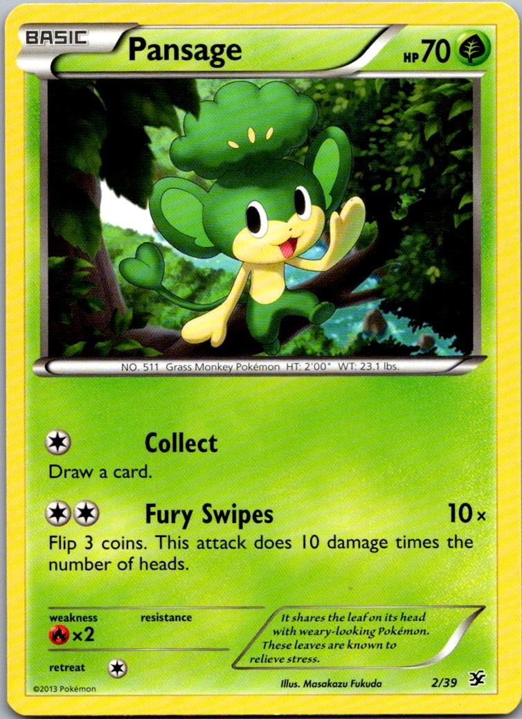Pansage 2/39 Kalos Starter Set Common Normal NM/LP