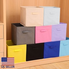2pcs Foldable Storage Cube Basket Bins Organizer Closet Container Fabric Drawers
