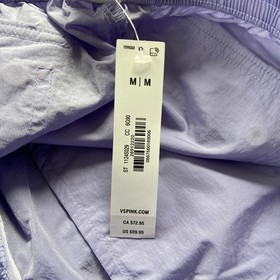 Victorias Secret PINK Satin Parachute Cargo Pants Star Lilac Womens Medium NWT