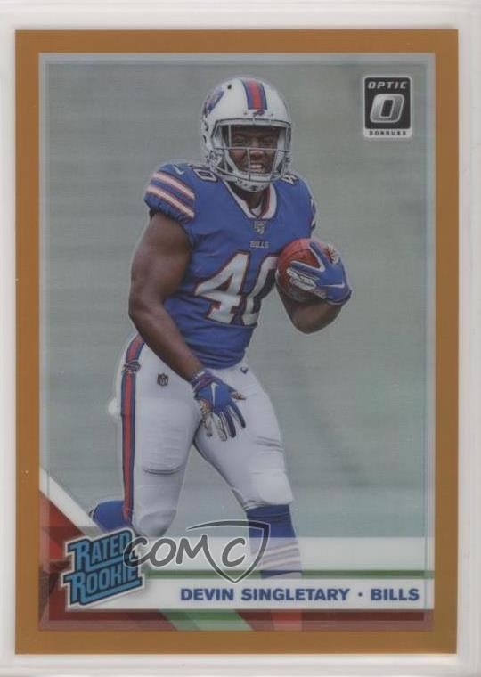 2019 Panini Donruss Optic Rated Rookie Orange Prizm 53/199 Devin Singletary rj1