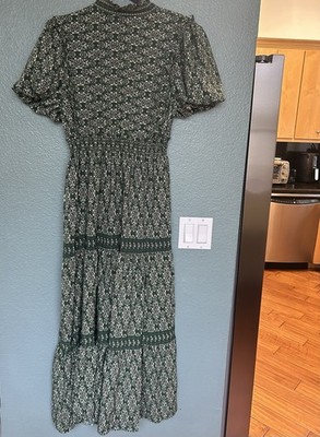 Women's Floral Green Max Studio Size Medium Maxi Dress | eBay