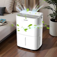 COMFEE' Aqua Dry 12L/DAY Dehumidifier - 2.5L Tank & Continuous Drain Low Noise