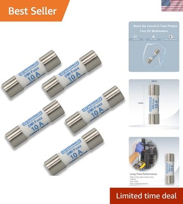 multimeter fuses 10A 1000V DC Fast Acting Caremic Fuse for DC DMMs,10 x 38mm 5