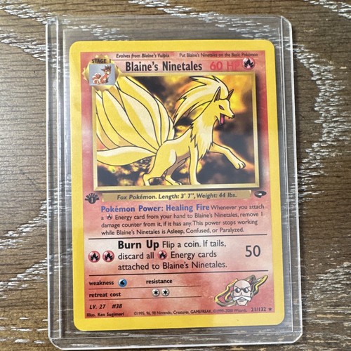 Blaine's Ninetales 21/132 Gym Challenge 1st Edition Rare Regular Pokémon Card