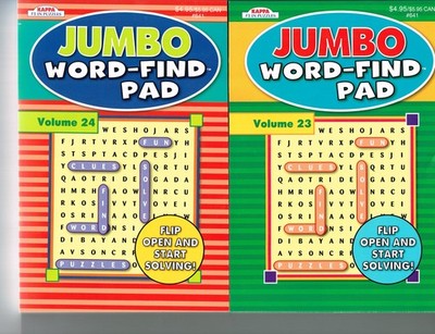 Jumbo Word-Find Pad Set of 2 (See Seller Comments for Volumes) by